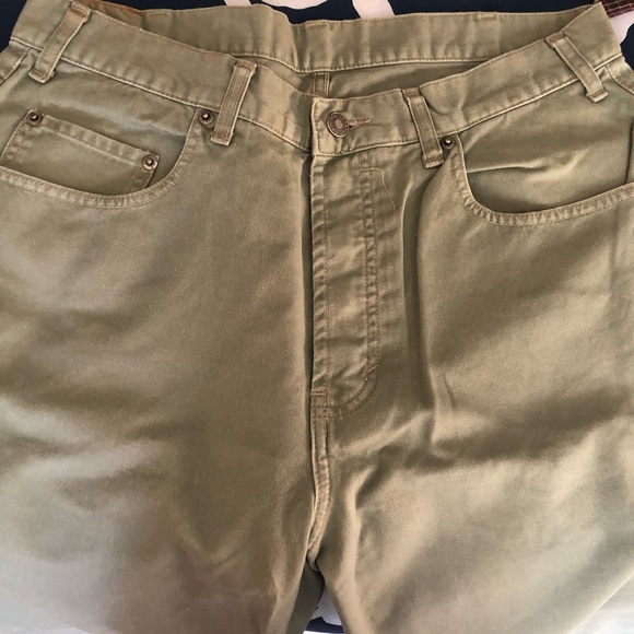 Vintage Gap Denim button up jeans in mint green - Picture 4 of 7